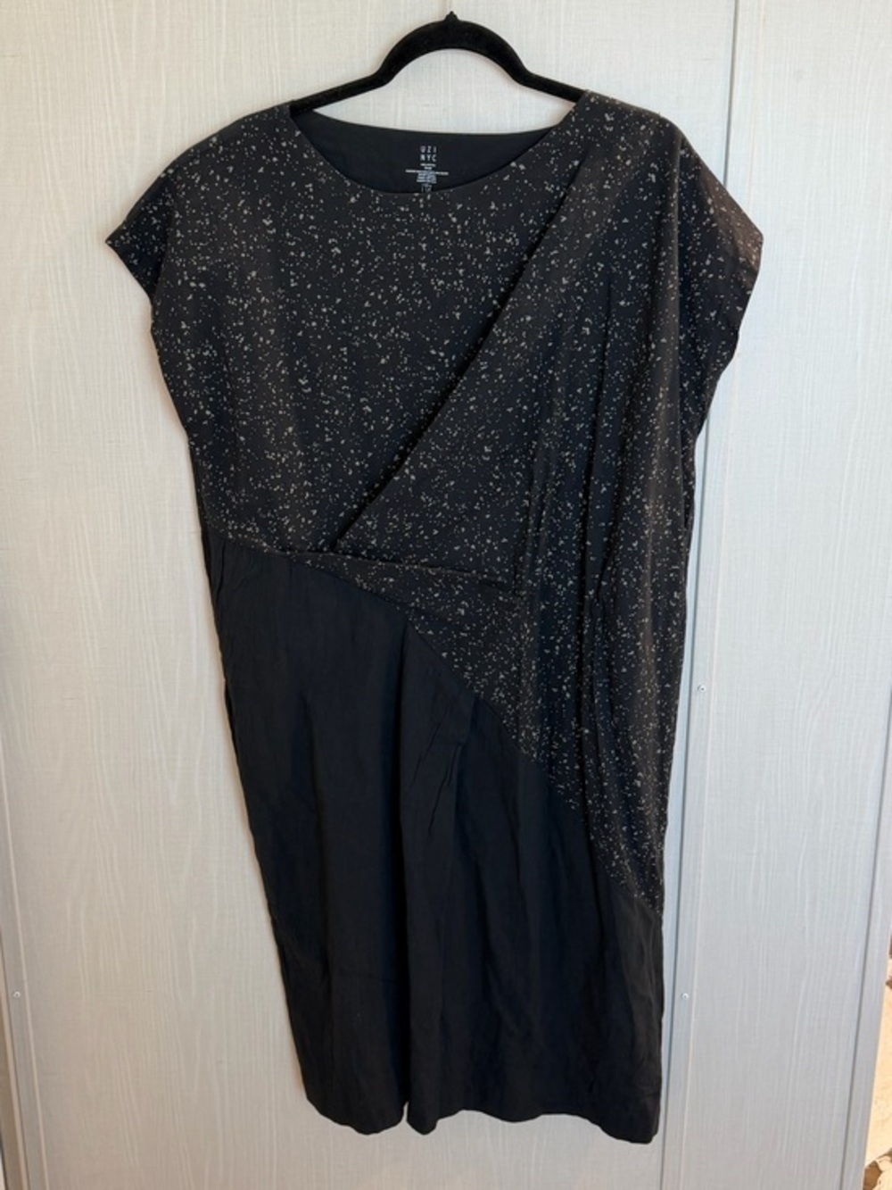 UZI NYC Oversized Boxy Printed "Now Dress" Size- Small 100%Cotton